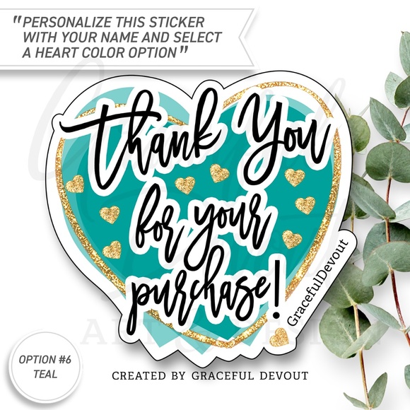 Thank You For Your Purchase! -Sticker 2" (inches)(48ct.) [GD192-48] - Picture 7 of 14